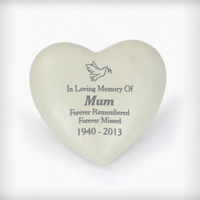 (image for) Personalised Dove Heart Memorial