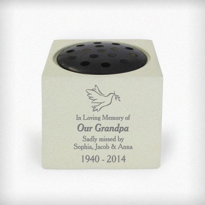 (image for) Personalised Dove Memorial Vase