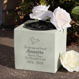 (image for) Personalised Dove Memorial Vase