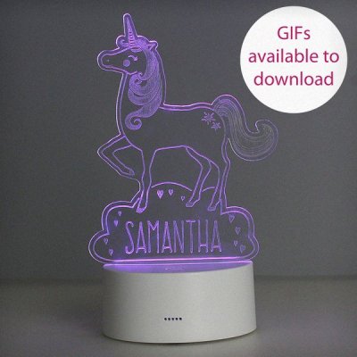 (image for) Personalised Unicorn LED Colour Changing Night Light