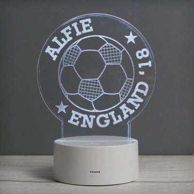 (image for) Personalised Football LED Colour Changing Desk Night Light