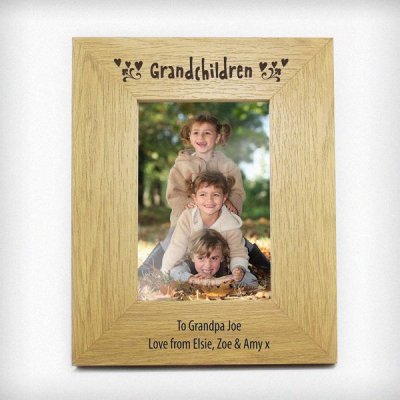 (image for) Personalised Grandchildren 6x4 Wooden Photo Frame