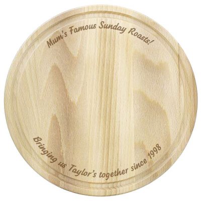 (image for) Personalised Plain Large Round Chopping Board