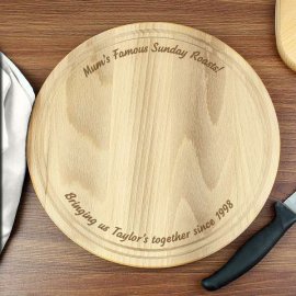 (image for) Personalised Plain Large Round Chopping Board