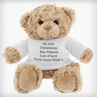 (image for) Personalised Cream Teddy Message Bear