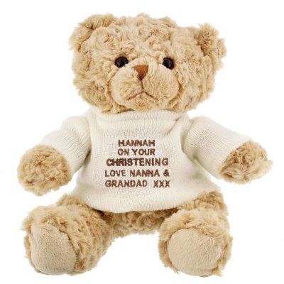 (image for) Personalised Cream Teddy Message Bear