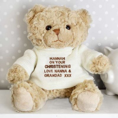 (image for) Personalised Cream Teddy Message Bear