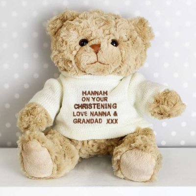 (image for) Personalised Cream Teddy Message Bear