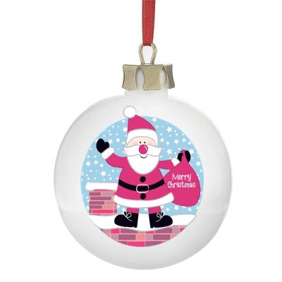 (image for) Personalised Rooftop Santa Christmas Bauble