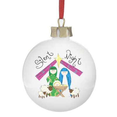 (image for) Personalised Nativity Silent Night Bauble