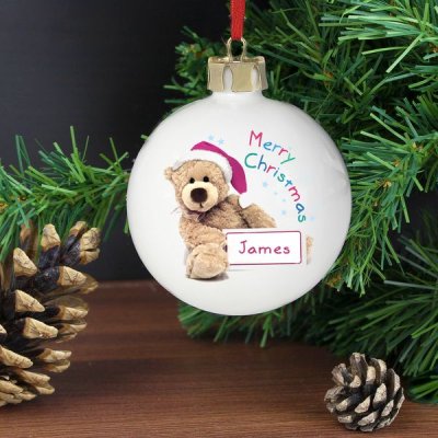 (image for) Personalised Teddy Christmas Bauble