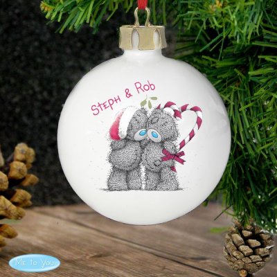 (image for) Personalised Me To You Couple Christmas Bauble