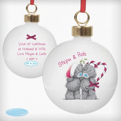 (image for) Personalised Me To You Couple Christmas Bauble