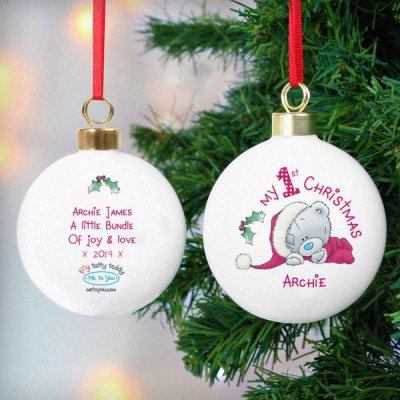 (image for) Personalised Me To You My 1st Christmas Bauble