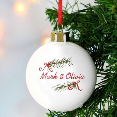 (image for) Personalised Seasonal Sprig Bauble