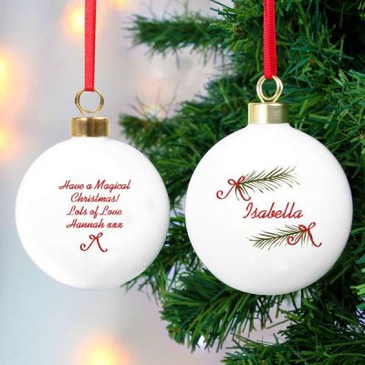 (image for) Personalised Seasonal Sprig Bauble