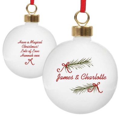 (image for) Personalised Seasonal Sprig Bauble