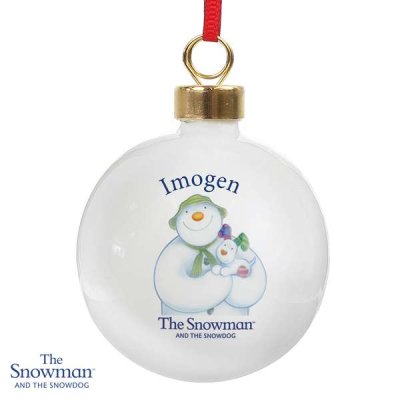 (image for) Personalised The Snowman and the Snowdog Bauble