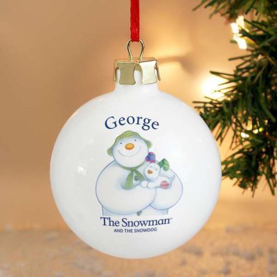 (image for) Personalised The Snowman and the Snowdog Bauble