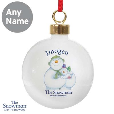 (image for) Personalised The Snowman and the Snowdog Bauble