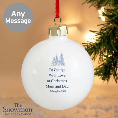 (image for) Personalised The Snowman and the Snowdog Bauble