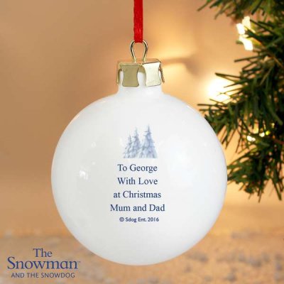 (image for) Personalised The Snowman and the Snowdog Bauble