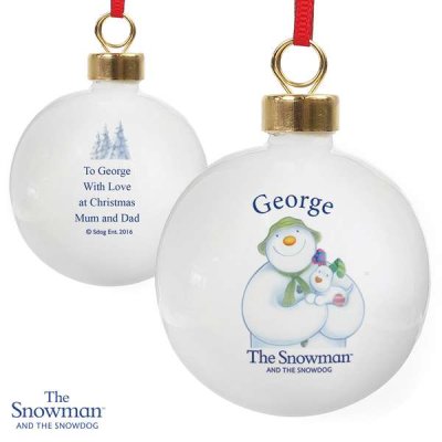 (image for) Personalised The Snowman and the Snowdog Bauble