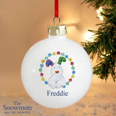 (image for) Personalised The Snowdog Bauble