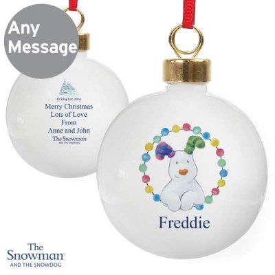 (image for) Personalised The Snowdog Bauble