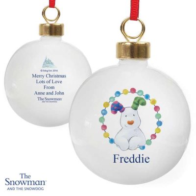 (image for) Personalised The Snowdog Bauble