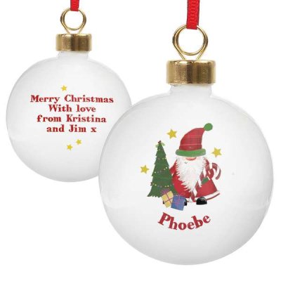 (image for) Personalised Tartan Santa Bauble