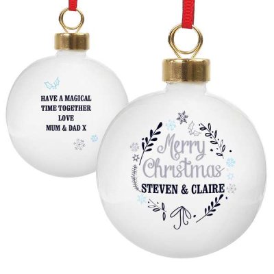 (image for) Personalised Christmas Frost Bauble