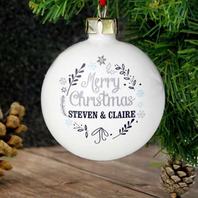 (image for) Personalised Christmas Frost Bauble