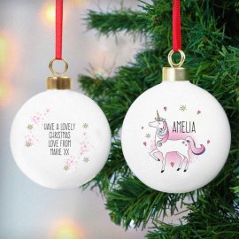 (image for) Personalised Unicorn Bauble