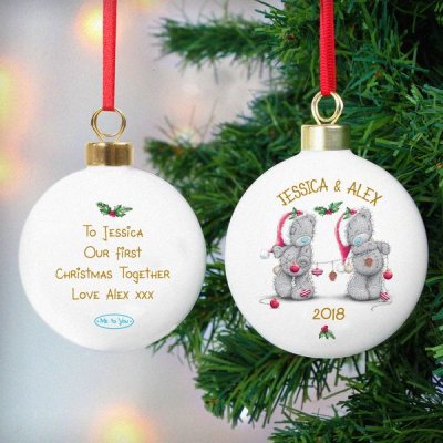 (image for) Personalised Me to You Christmas Couple's Bauble