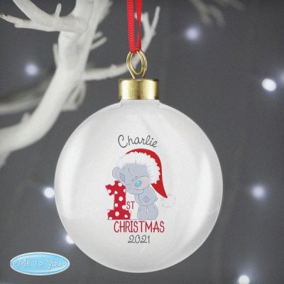 (image for) Personalised Tiny Tatty Teddy 'My 1st Christmas' Bauble