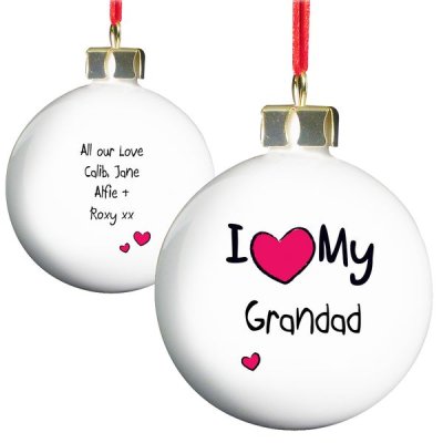 (image for) Personalised I Heart Bauble