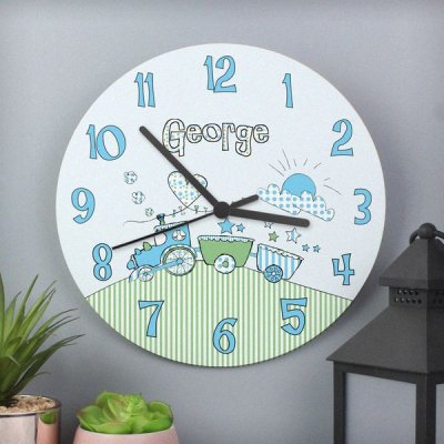 Personalised Whimsical Train Clock (image for) Personalised Whimsical Train Clock