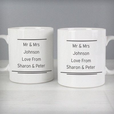 (image for) Personalised Classic Mr Right/Mrs Always Right Mug Set