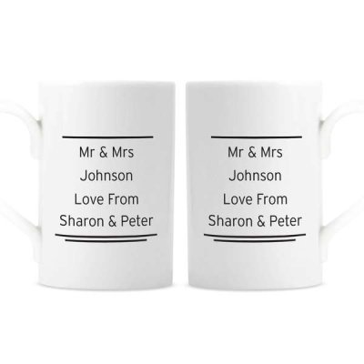 (image for) Personalised Classic Mr Right/Mrs Always Right Mug Set