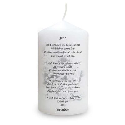 (image for) Personalised Godparent candle