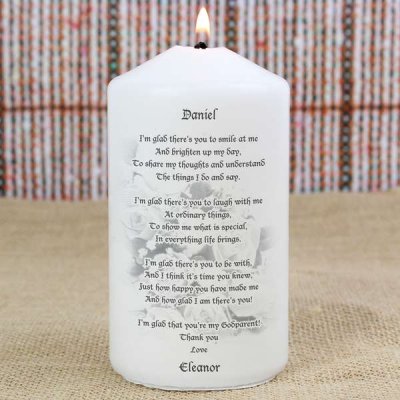 (image for) Personalised Godparent candle