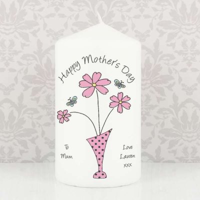 (image for) Personalised Flower in Vase Message Candle