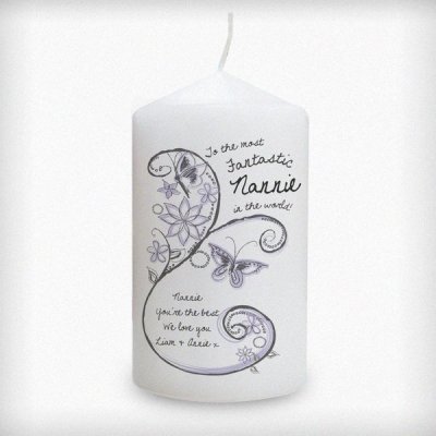 (image for) Personalised Flower Pattern Candle