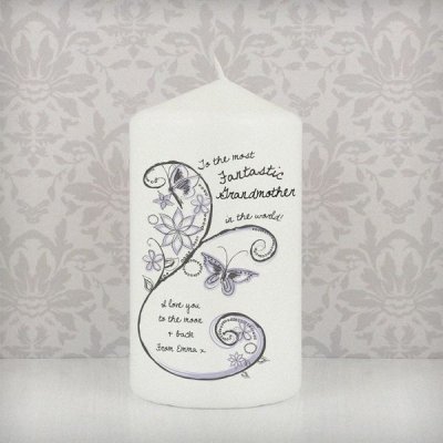 (image for) Personalised Flower Pattern Candle