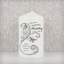 (image for) Personalised Flower Pattern Candle