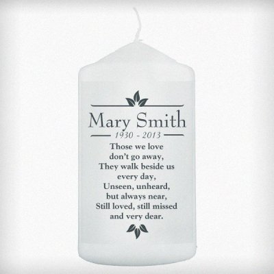 (image for) Personalised Sentiments 'Those We Love' Pillar Candle