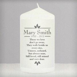 (image for) Personalised Sentiments 'Those We Love' Pillar Candle