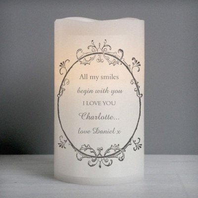 (image for) Personalised Ornate Frame LED Candle