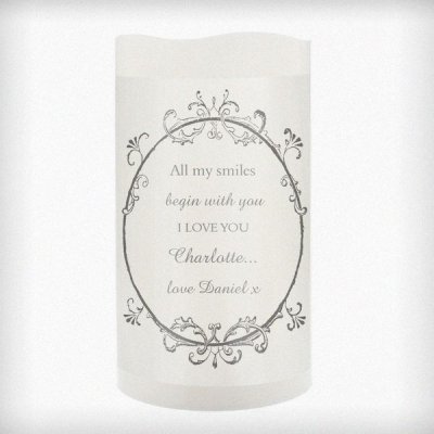 (image for) Personalised Ornate Frame LED Candle